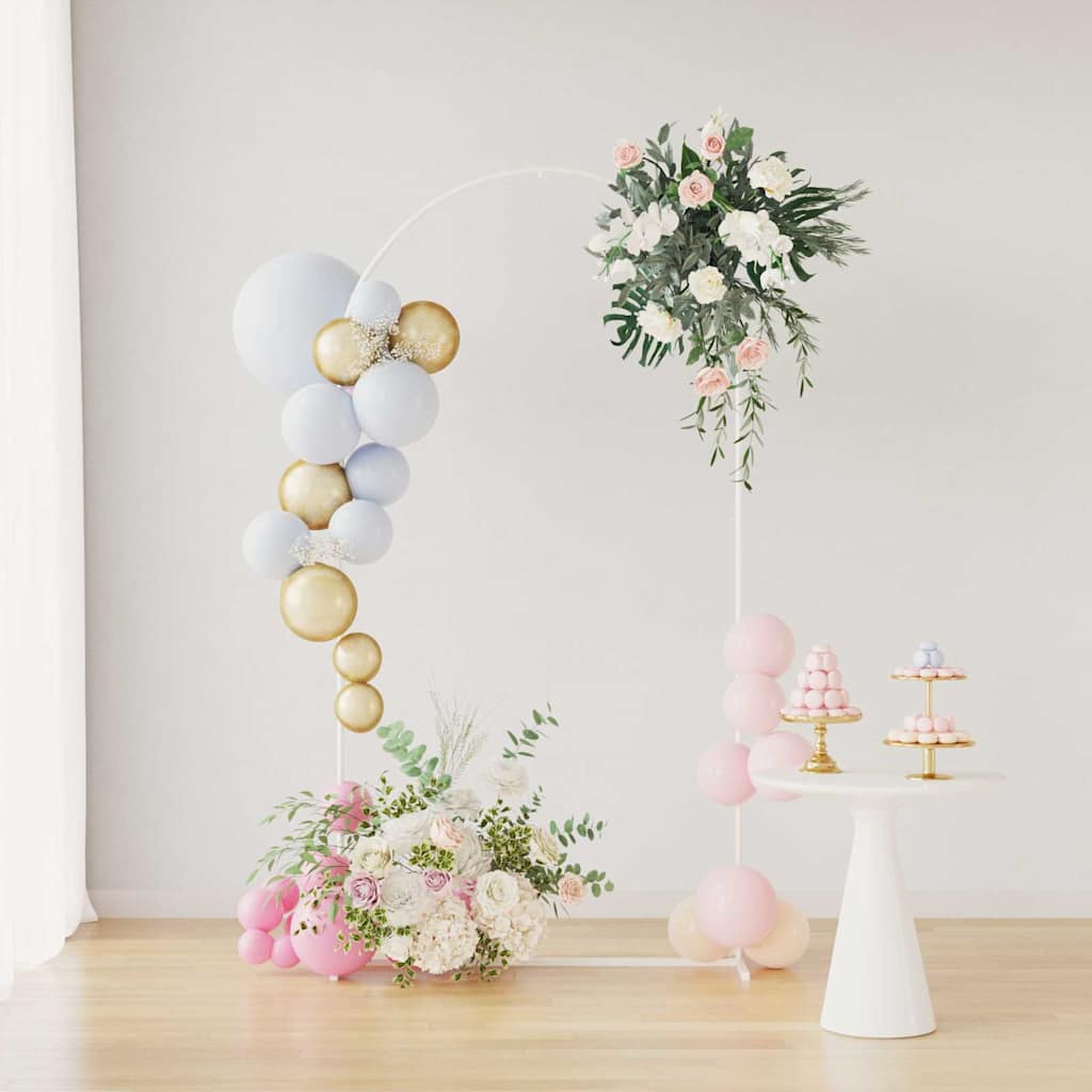 vidaXL Hochzeitsbogen Weiß 100 x 39 x 200 cm Stahl