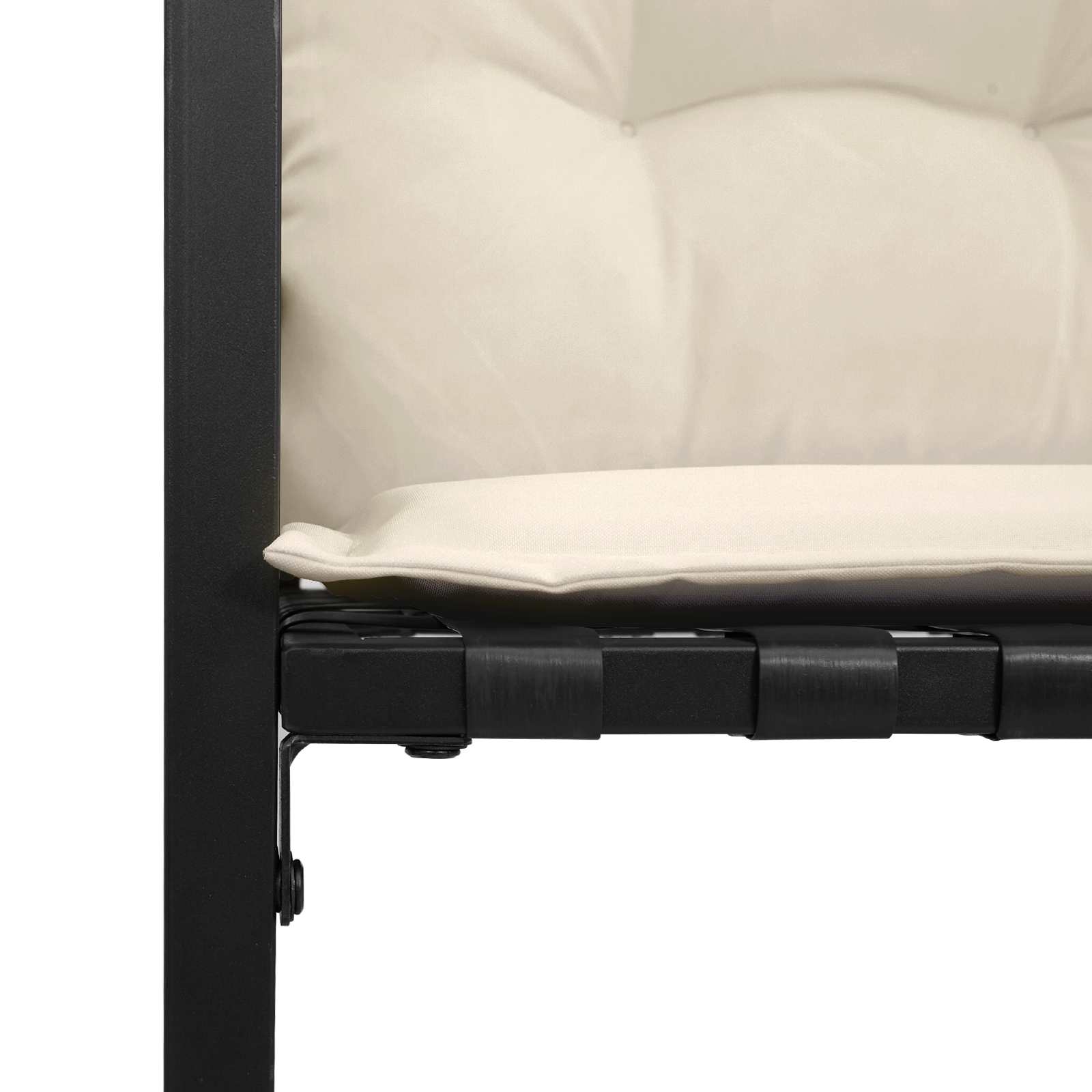 vidaXL Gartenmöbel Set mit Kissen 4 pcs Creme