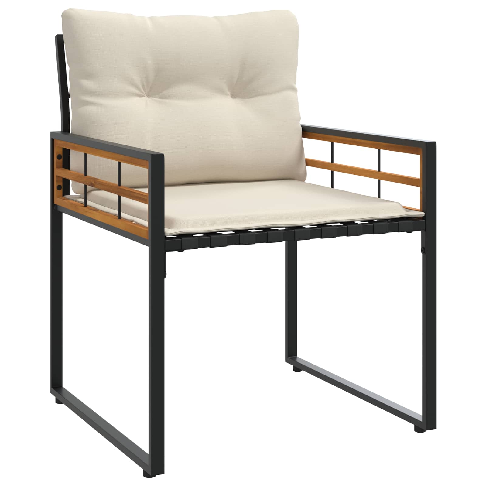 vidaXL Gartenmöbel Set mit Kissen 4 pcs Creme