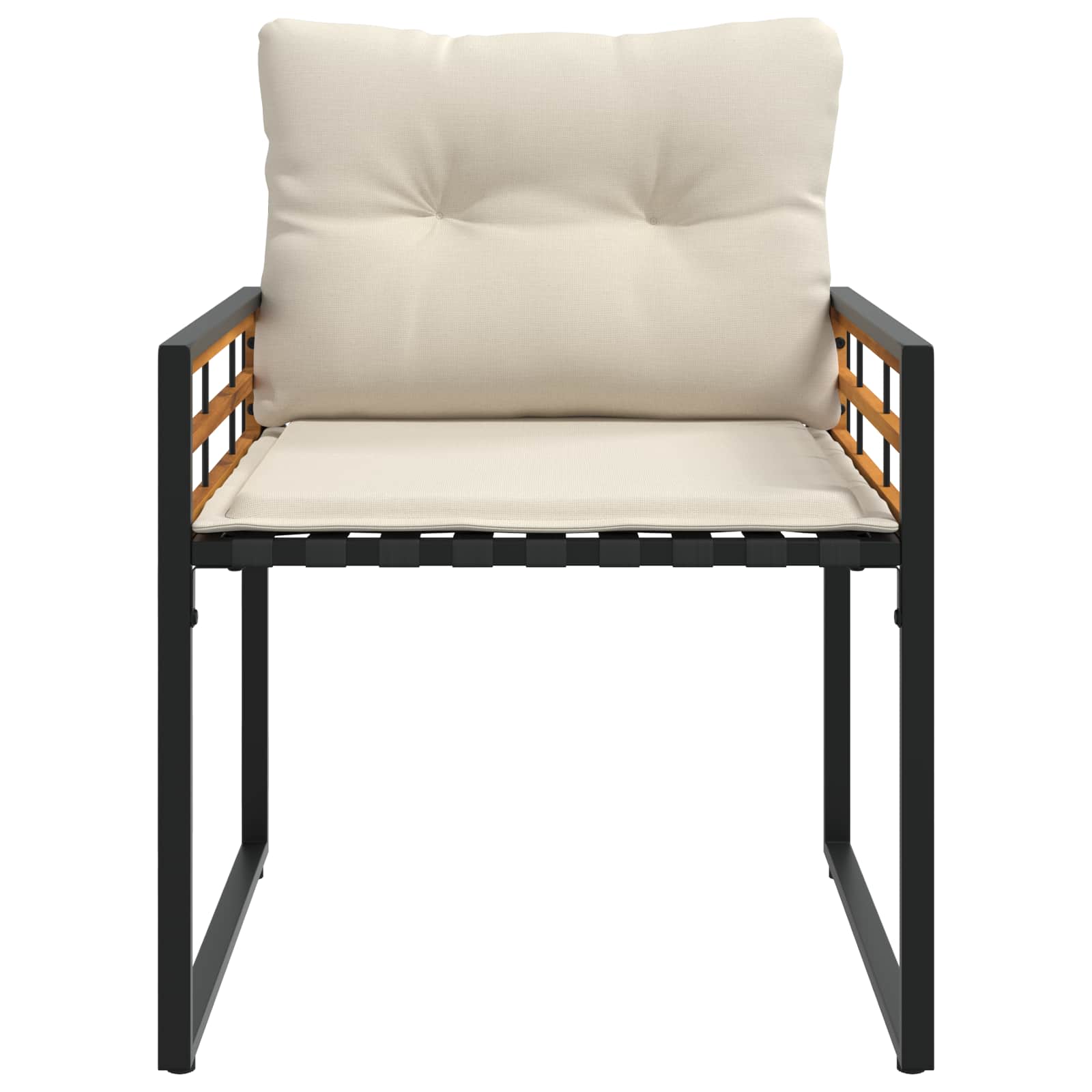 vidaXL Gartenmöbel Set mit Kissen 4 pcs Creme