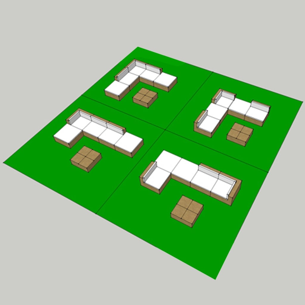 vidaXL 6-tlg. Garten-Lounge-Set mit Auflagen Poly Rattan Braun