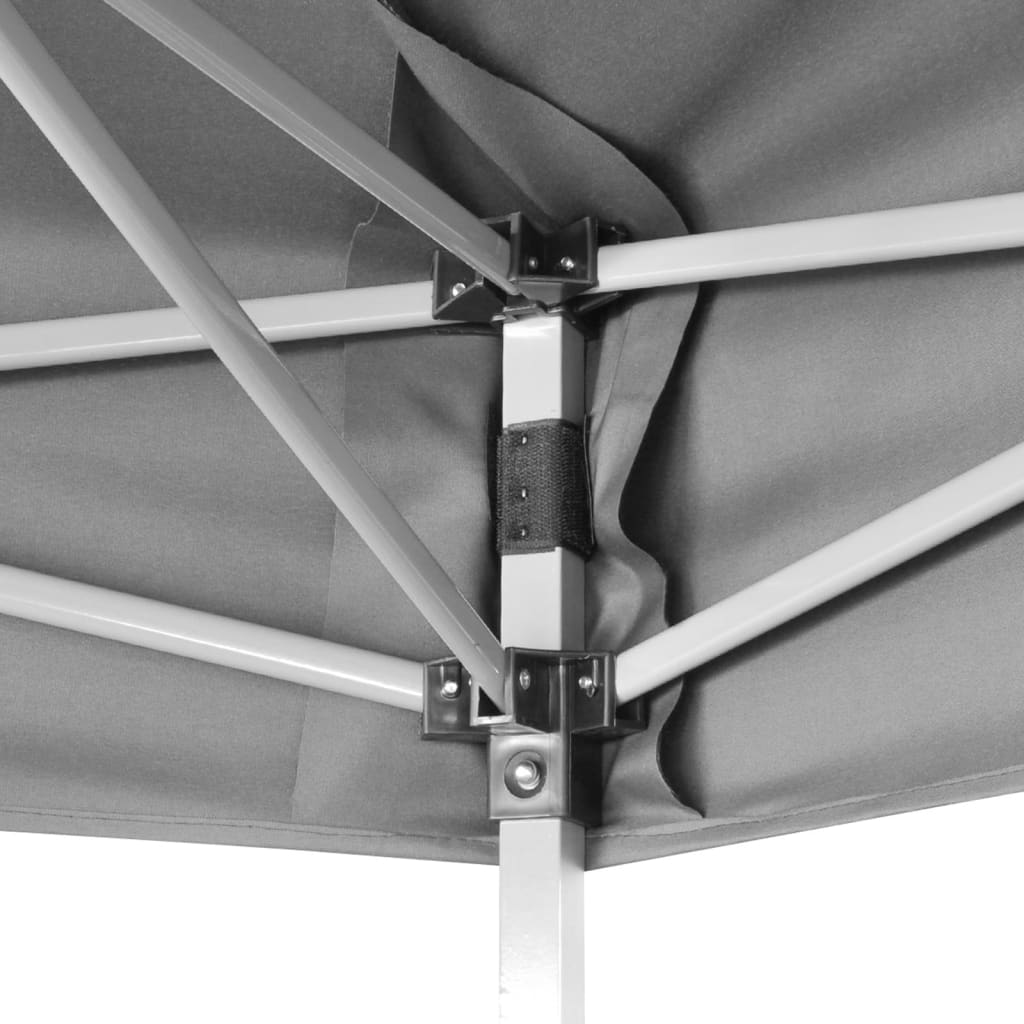vidaXL Pop-Up-Partyzelt Hexagonal Faltbar Grau 3,6x3,1 m