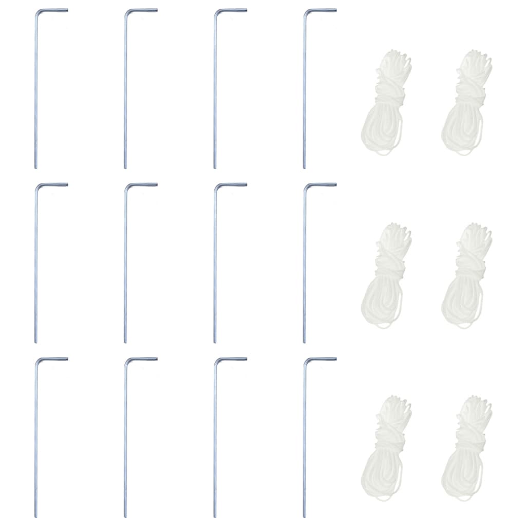 vidaXL Hexagonal Pop-Up Zelt mit 6 Seitenwänden Cremeweiß 3,6x3,1 m