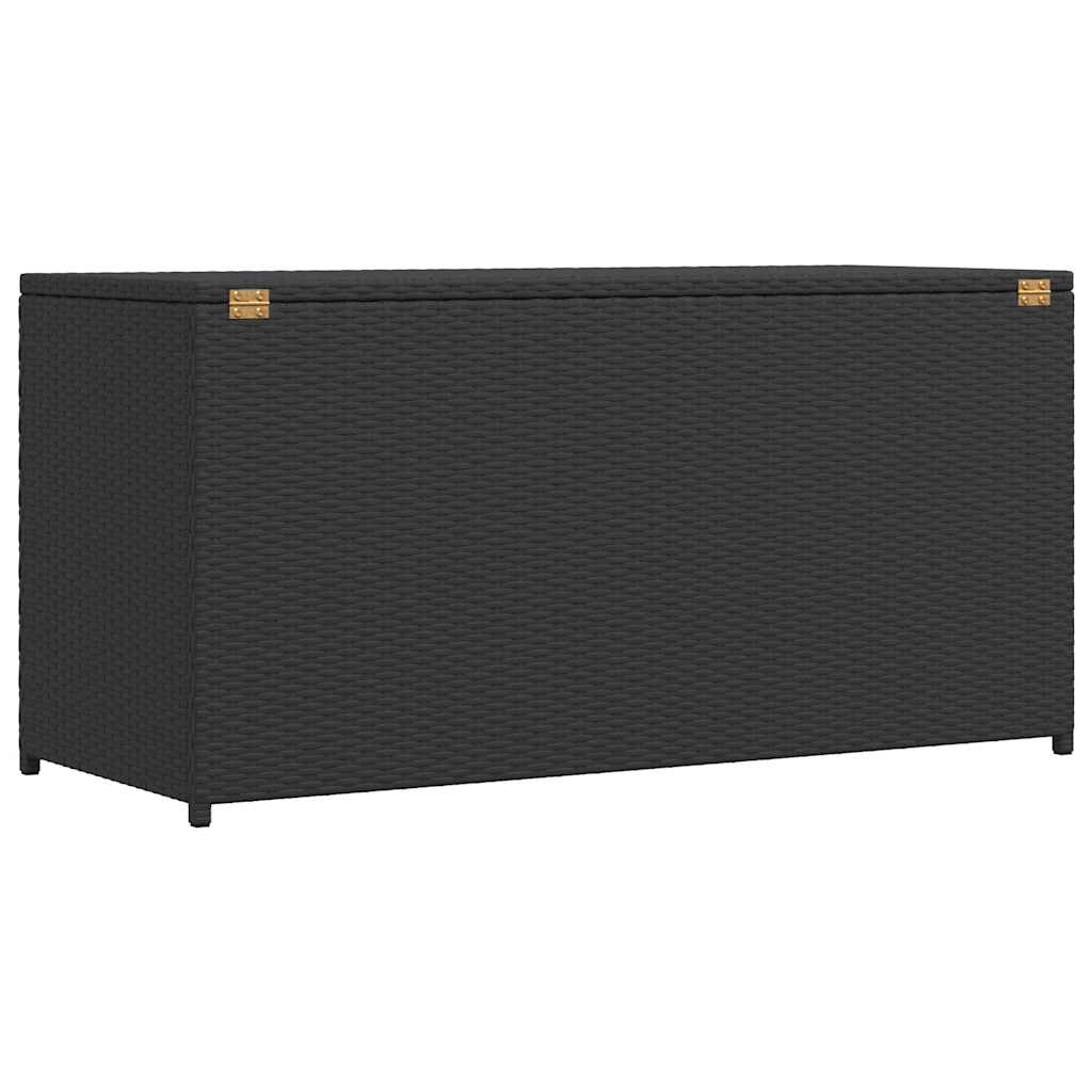 vidaXL Garten-Auflagenbox Schwarz 120x50x60 cm Poly Rattan
