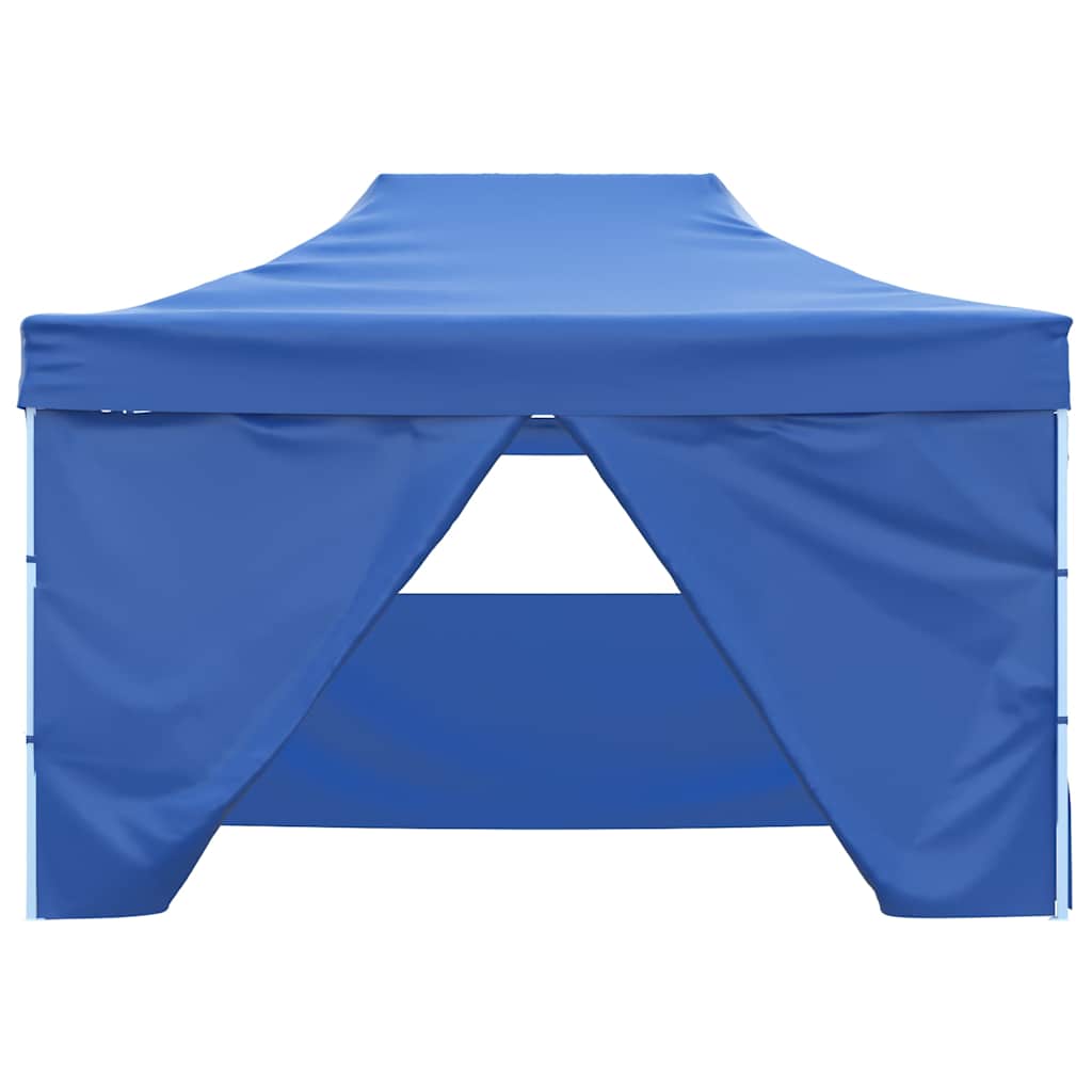 vidaXL Faltzelt Pop-Up mit 4 Seitenteilen 3x4,5 m Blau