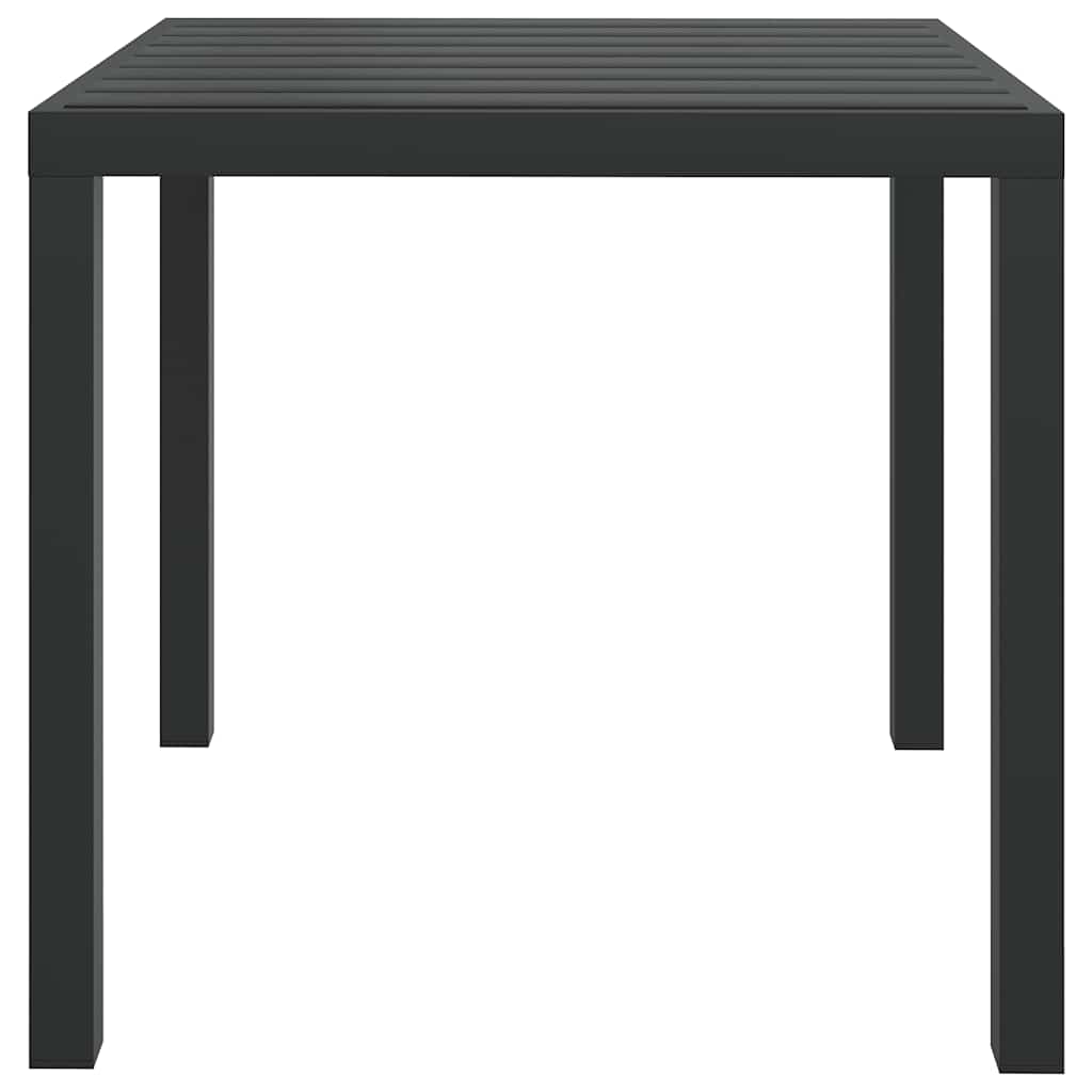 vidaXL Gartentisch Schwarz 80x80x74 cm Aluminium und WPC