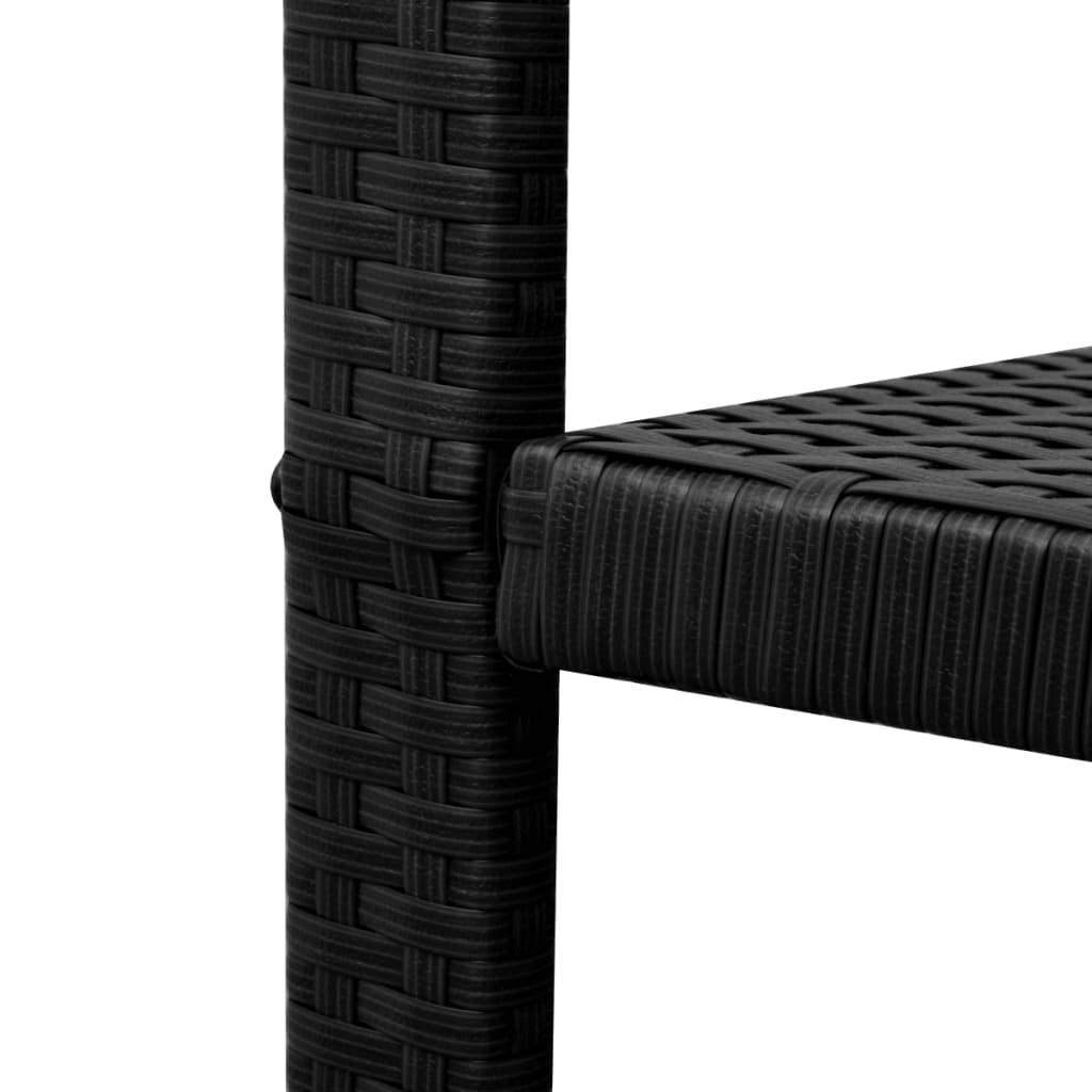 vidaXL 3-tlg. Bistro-Set Poly Rattan Schwarz