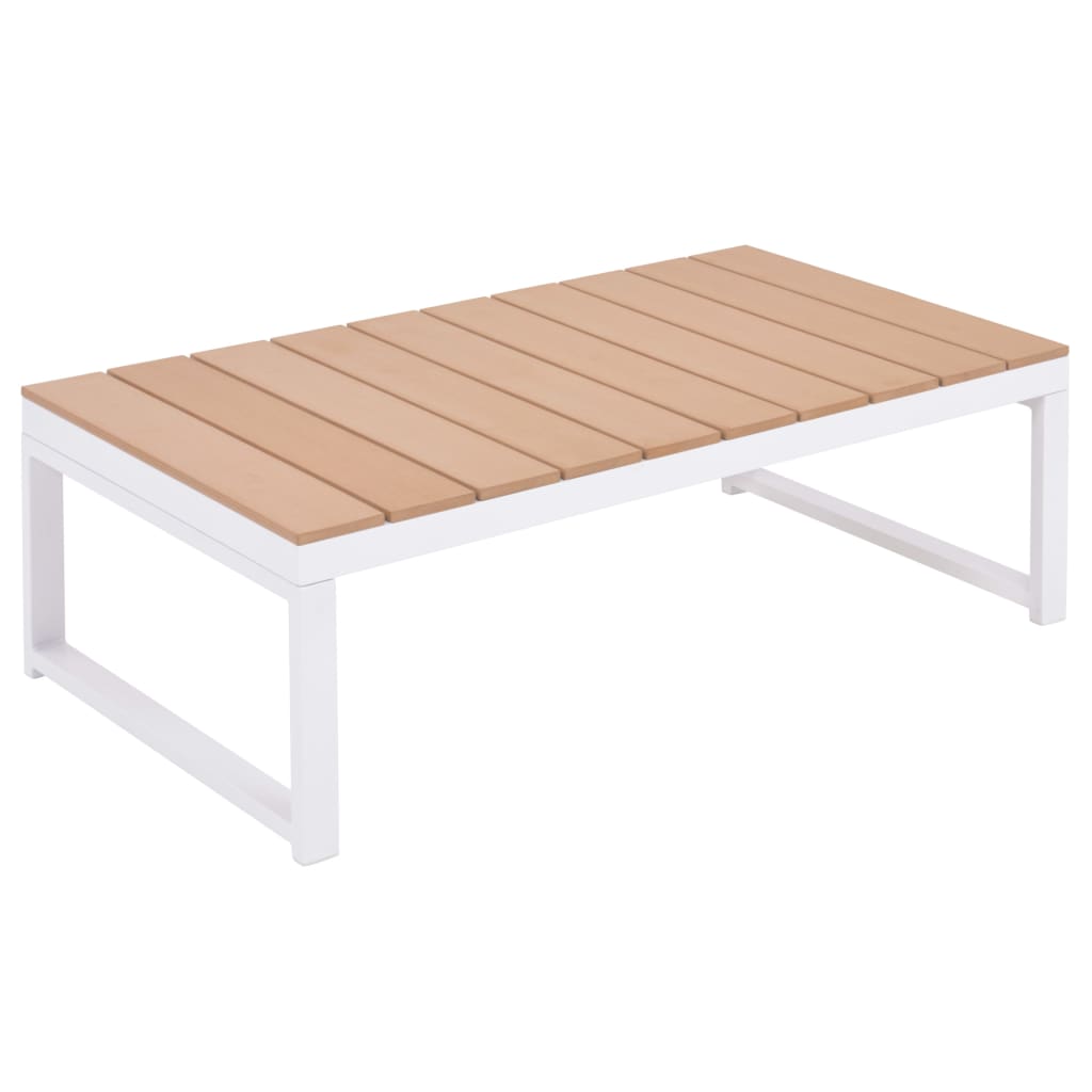 vidaXL 4-tlg. Garten-Lounge-Set mit Auflagen Aluminium und WPC
