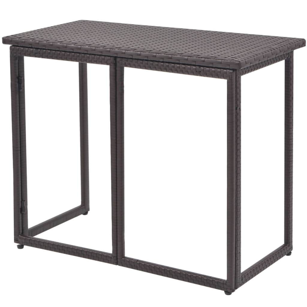 vidaXL 5-tlg. Garten-Essgruppe Stahl Poly Rattan Braun