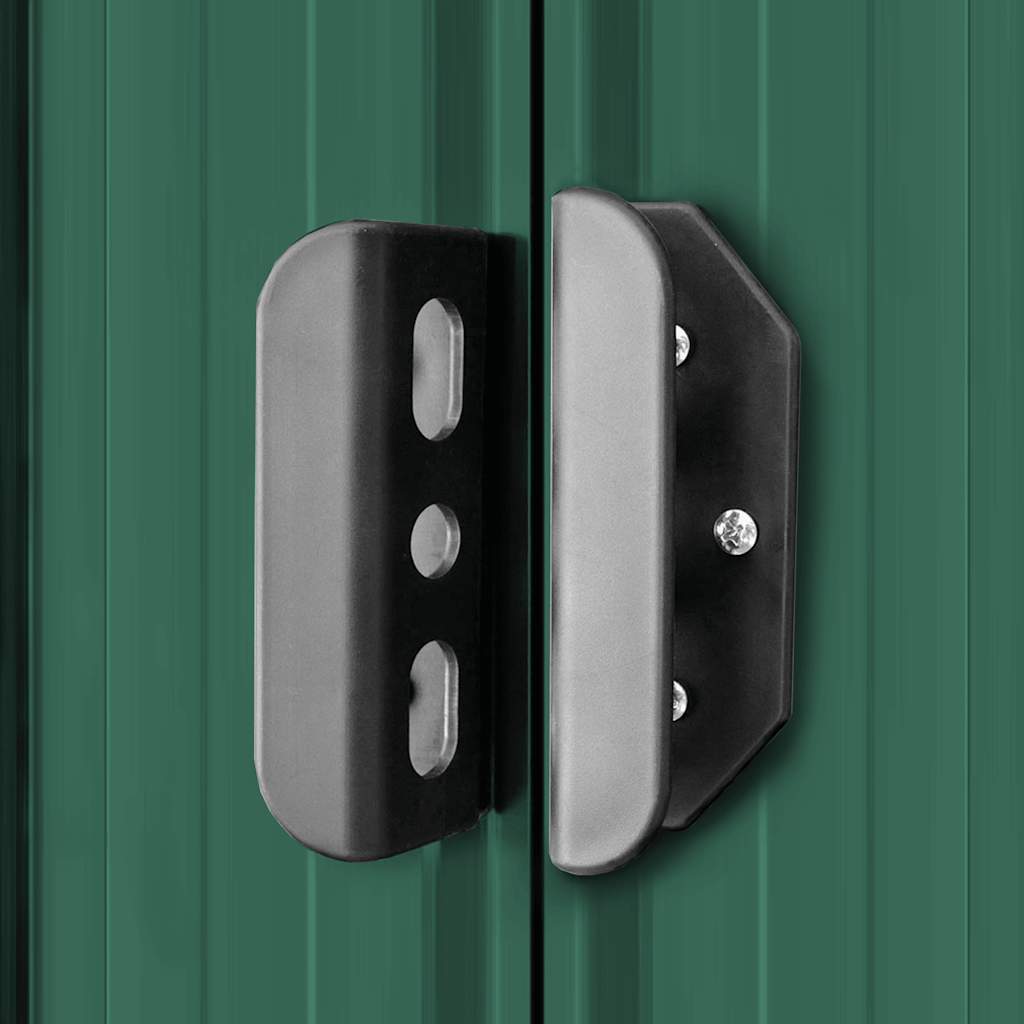 vidaXL Gartenschuppen Grün Metall