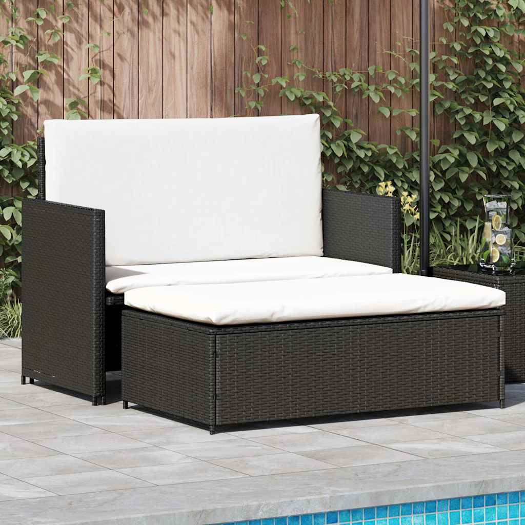 vidaXL Gartensofa Poly Rattan Braun