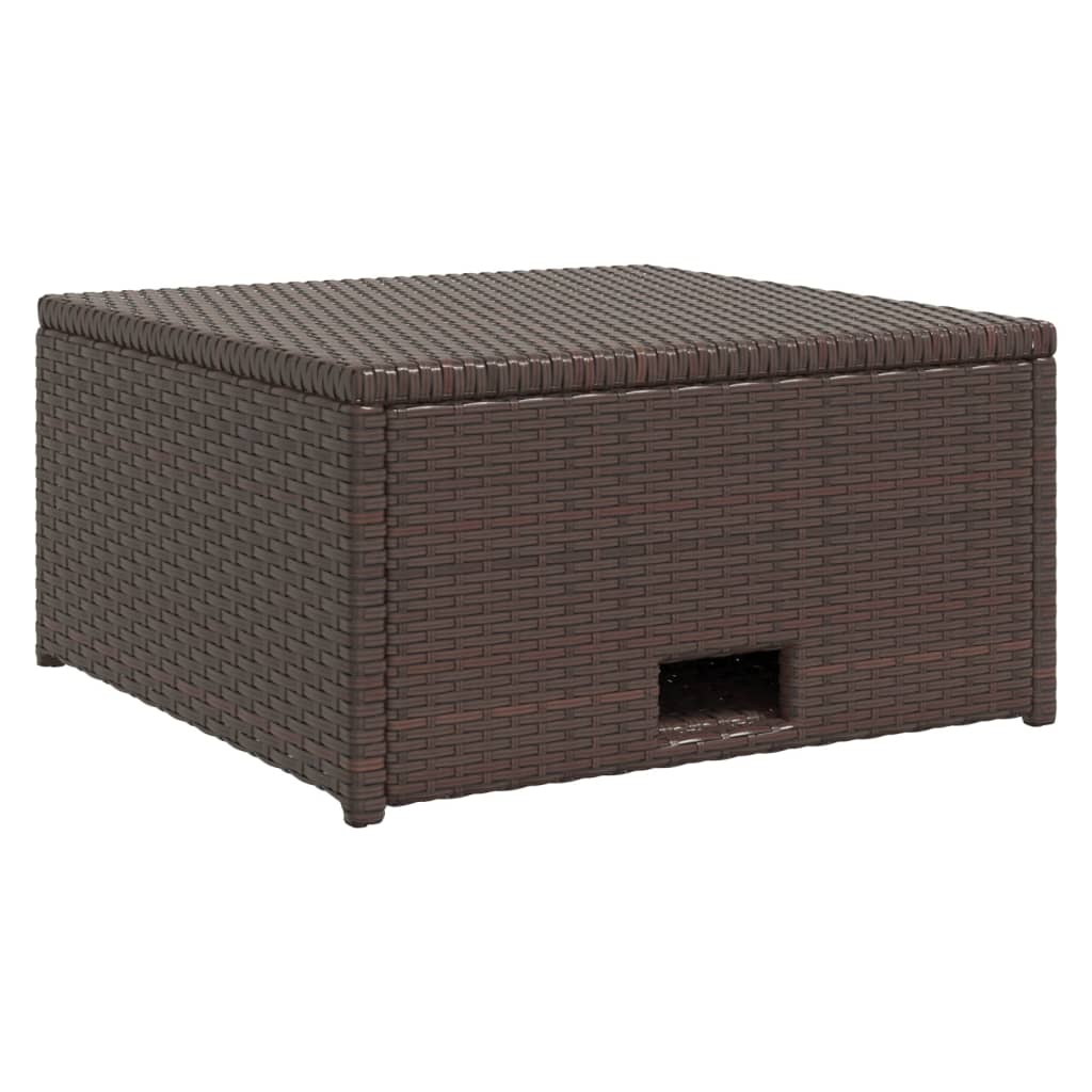 vidaXL 4-tlg. Garten-Lounge-Set mit Auflagen Poly Rattan Braun