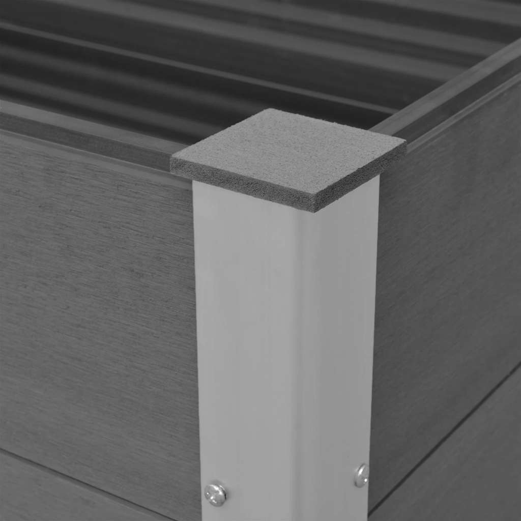 vidaXL Garten-Hochbeet WPC 100 x 50 x 54 cm Grau