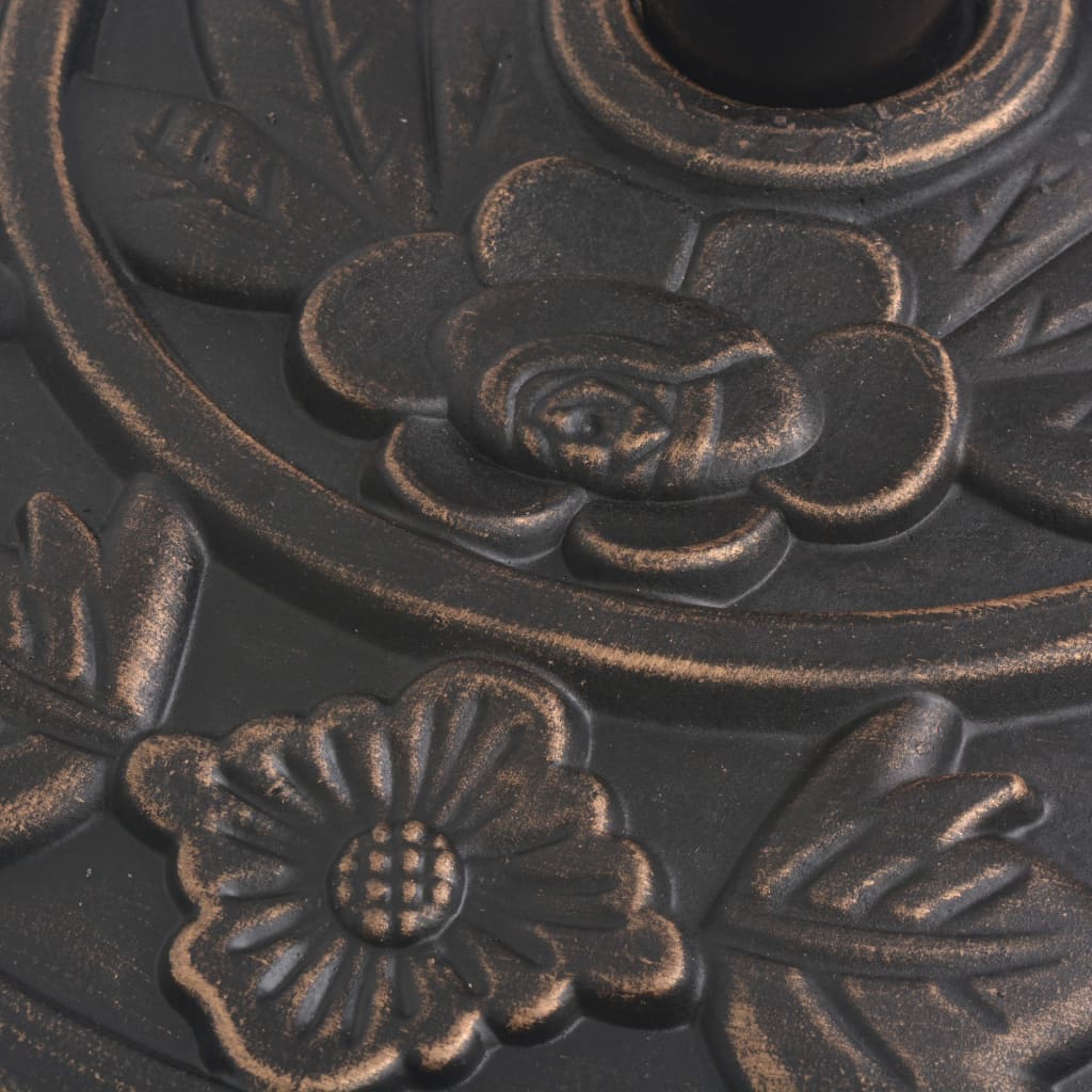 vidaXL Sonnenschirmständer Harz Halbrund Bronze 9 kg