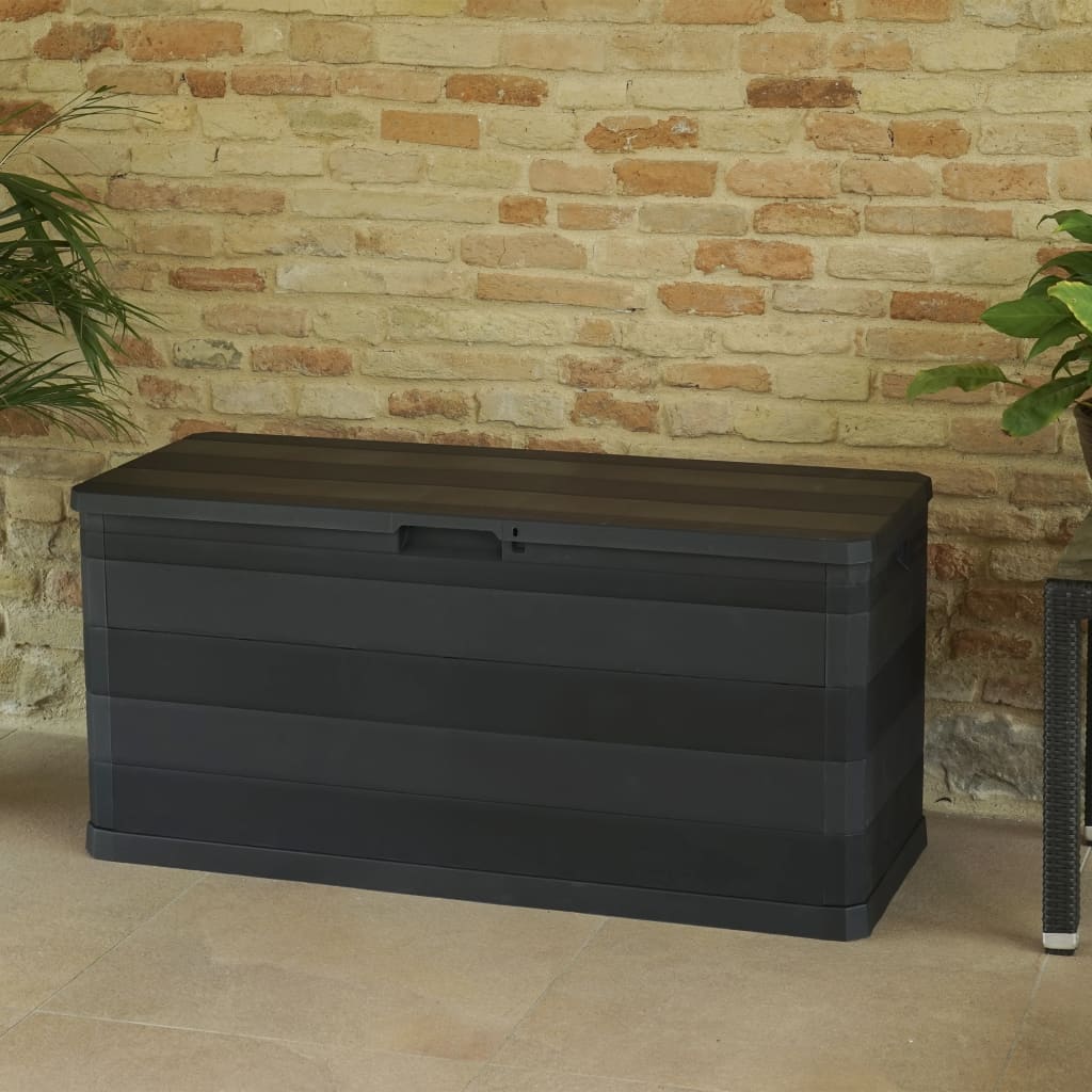 vidaXL Gartenbox Schwarz 117×45×56 cm
