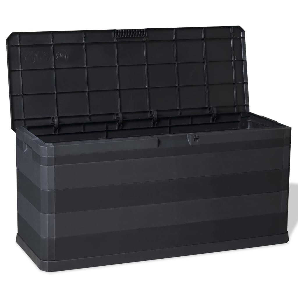 vidaXL Gartenbox Schwarz 117×45×56 cm