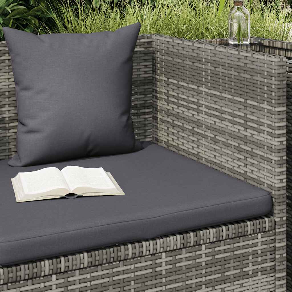 vidaXL Garten-Sofabett 200x60 cm Poly Rattan Grau