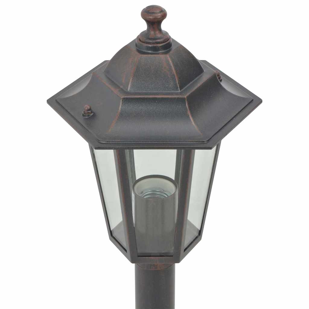 vidaXL Garten-Pollerleuchte 6 Stk. E27 110 cm Aluminium Bronzefarben