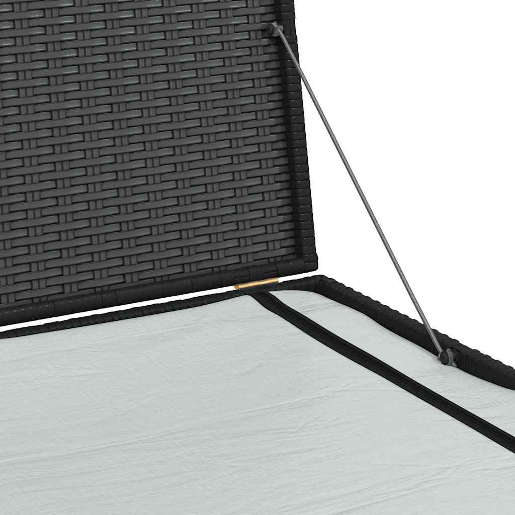 vidaXL Garden-Auflagenbox Schwarz 150x100x100 cm Poly Rattan