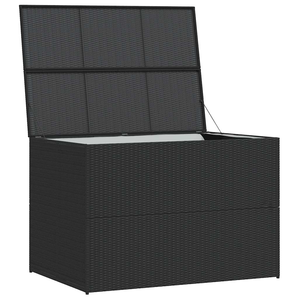 vidaXL Garden-Auflagenbox Schwarz 150x100x100 cm Poly Rattan