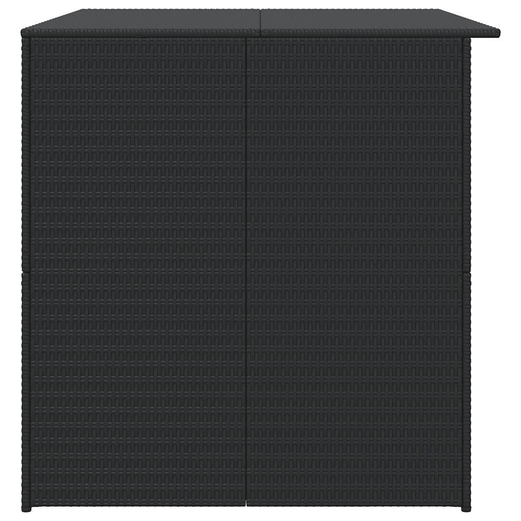 vidaXL Garden-Auflagenbox Schwarz 150x100x100 cm Poly Rattan
