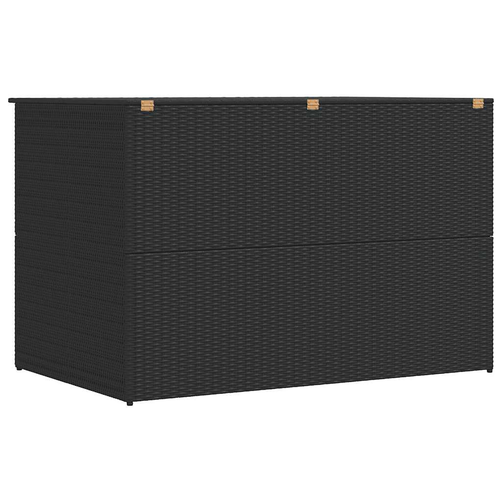 vidaXL Garden-Auflagenbox Schwarz 150x100x100 cm Poly Rattan