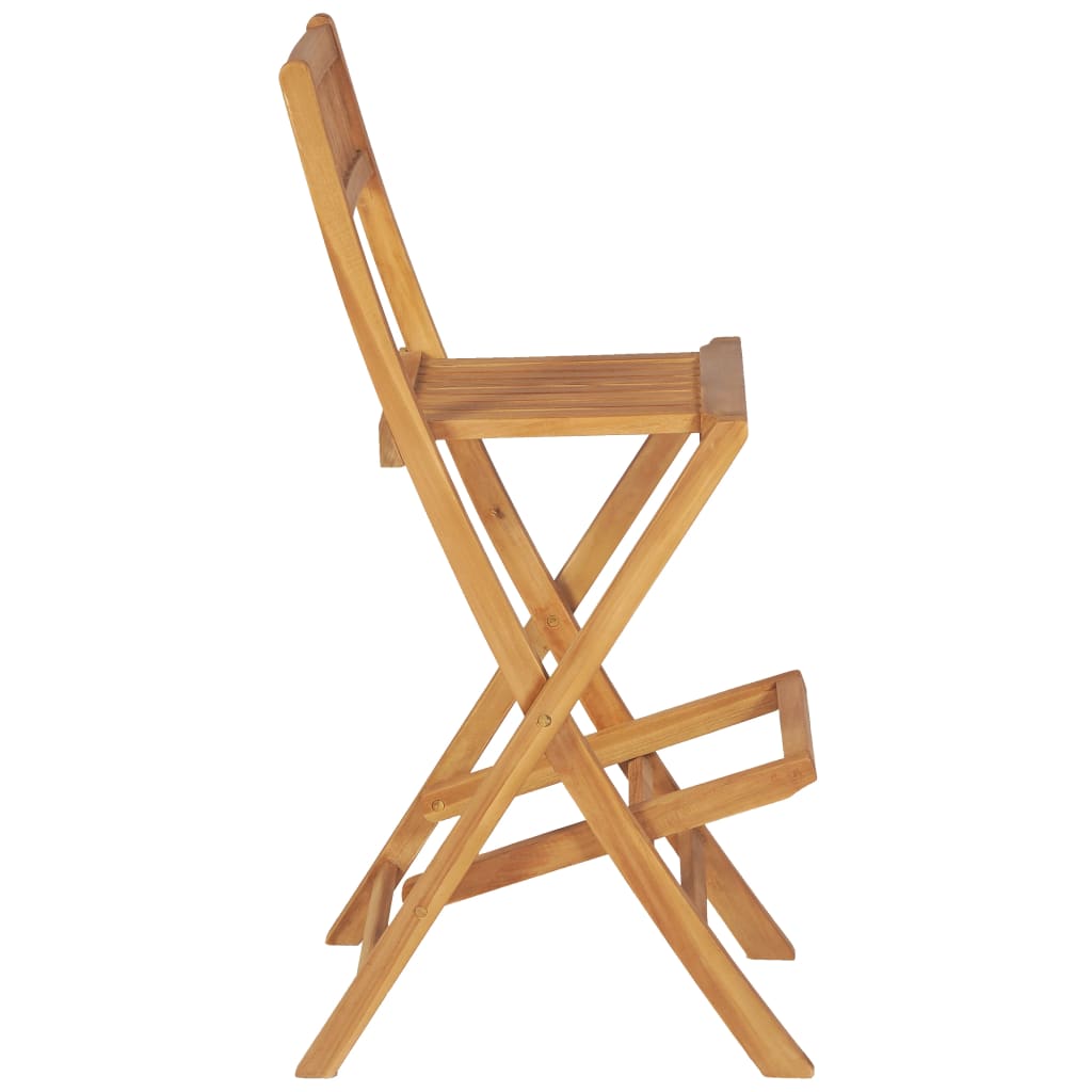 vidaXL 3-tlg. Bar-Set Teak Massivholz