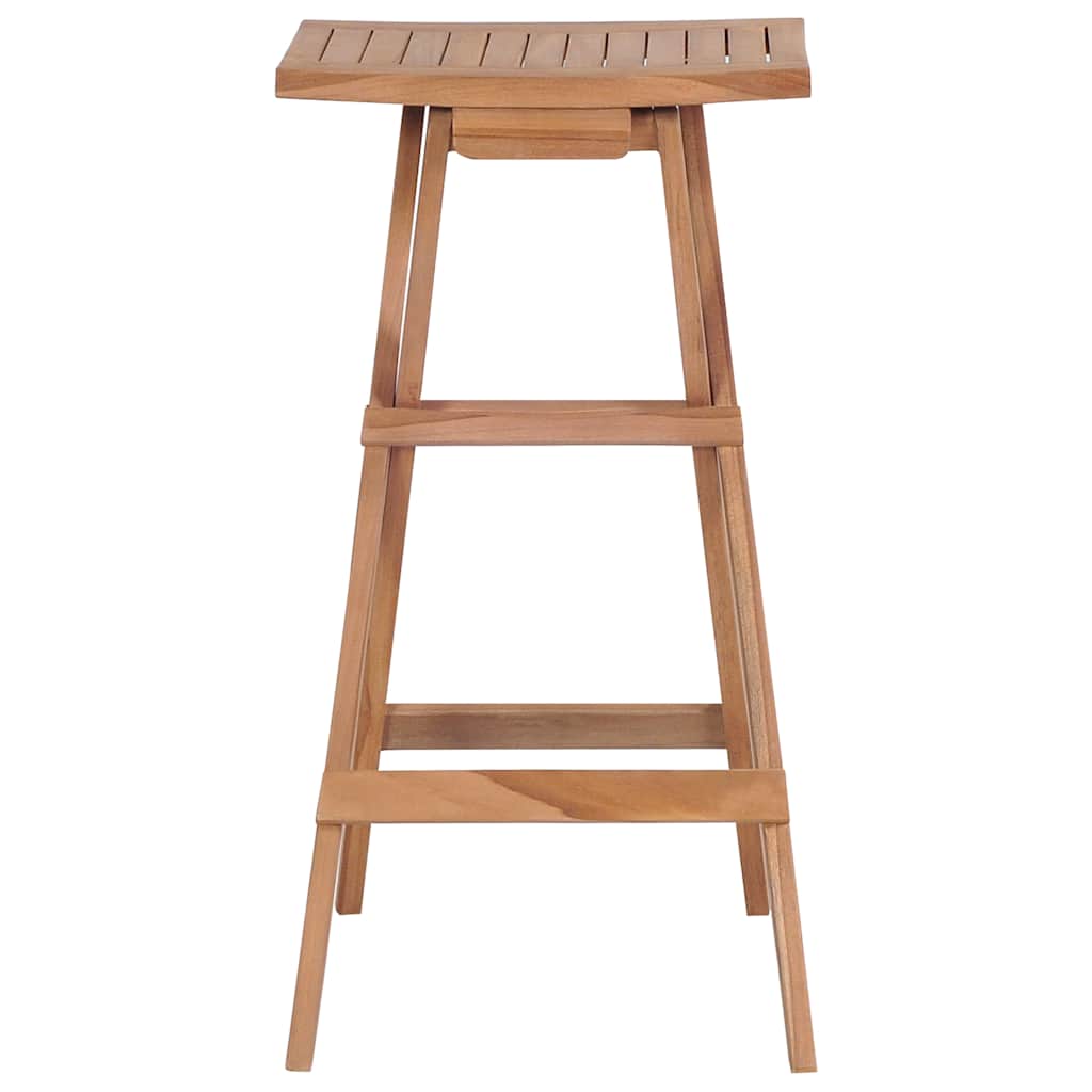 vidaXL Klappbare Barhocker 2 Stk. Massivholz Teak