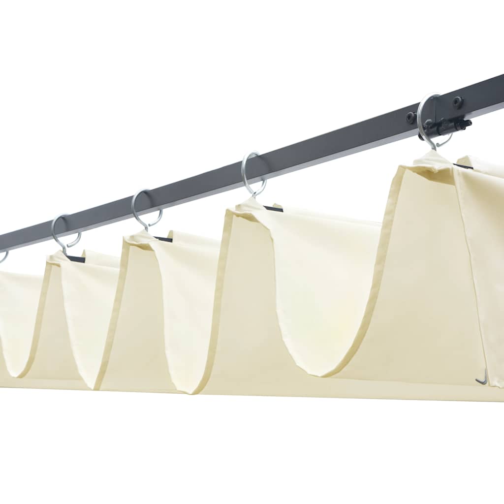 vidaXL Pavillon mit Dach Poly Rattan 300x300x220 cm Braun und Creme