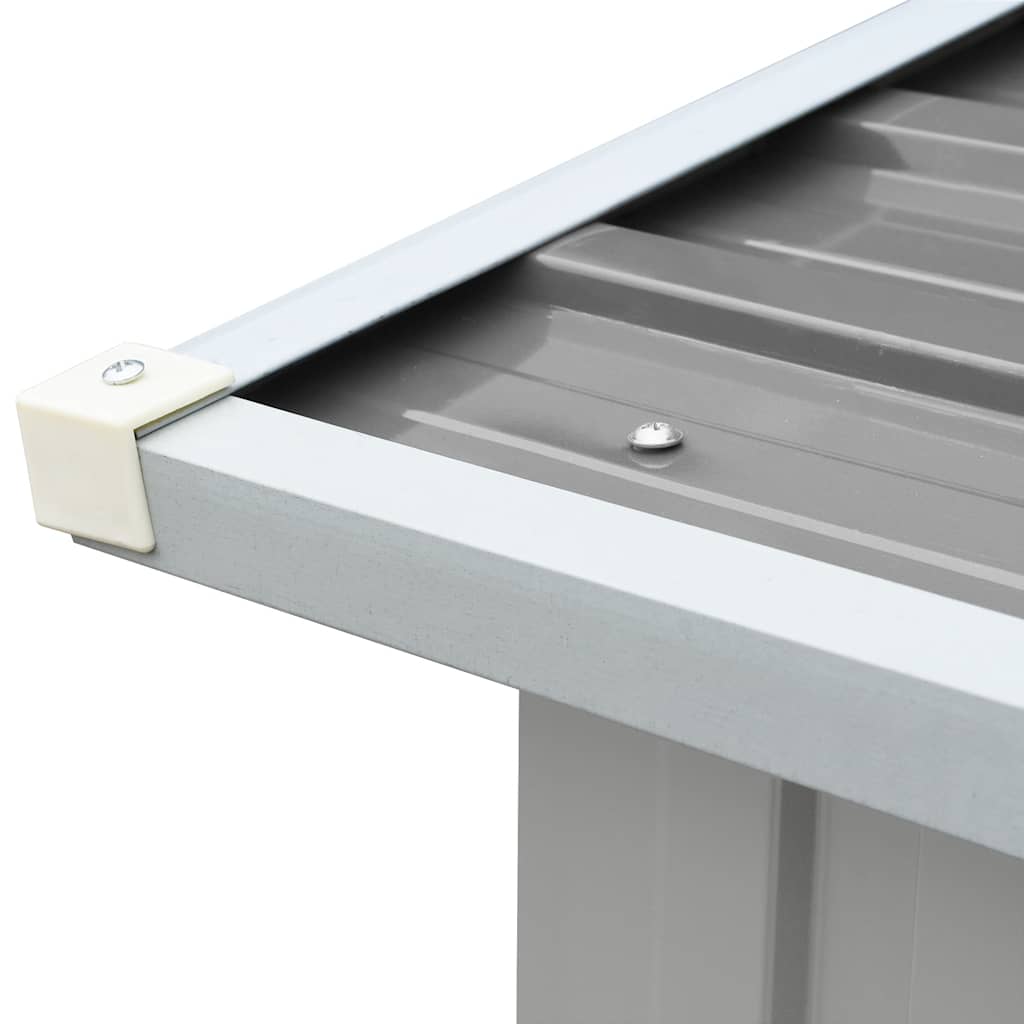 vidaXL Brennholzlager aus verzinktem Stahl 330 x 92 x 153 cm Grau