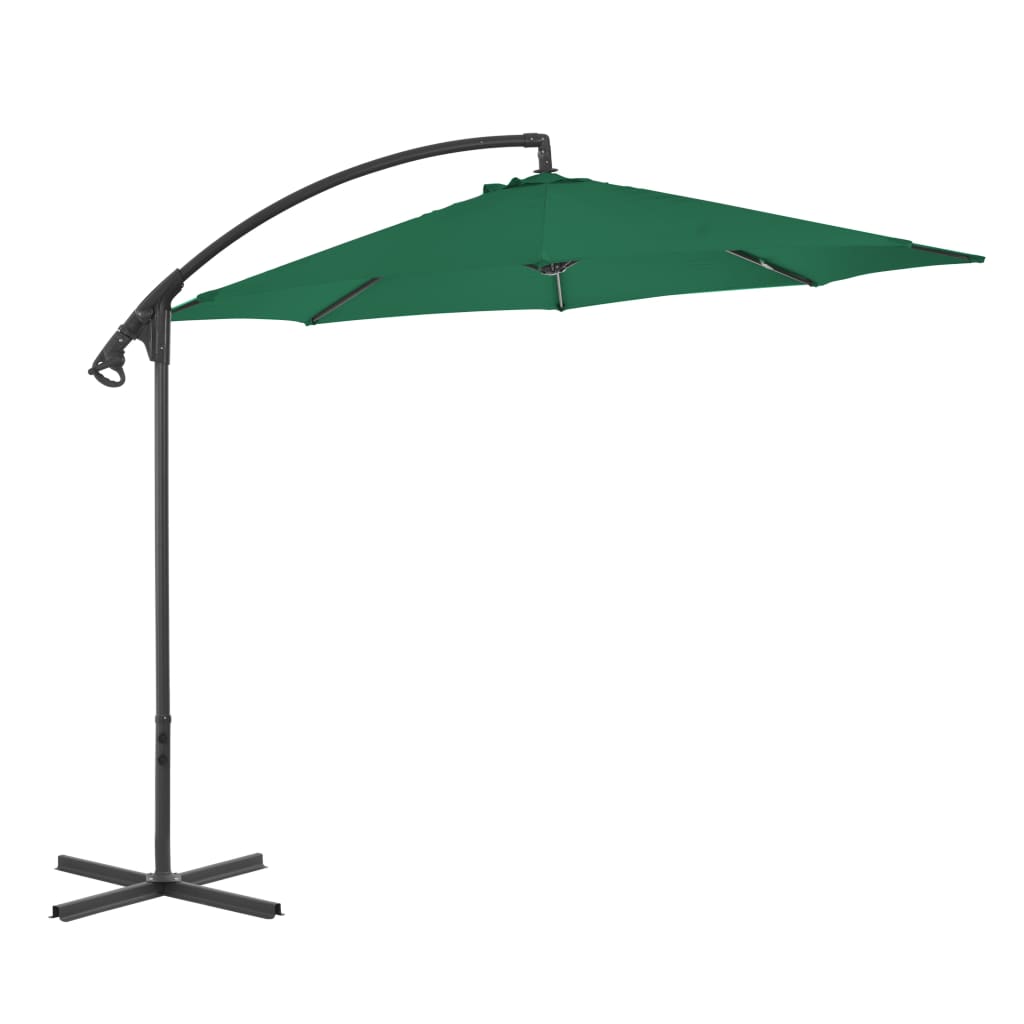 Ampelschirm mit Stahl-Mast 300 cm Terrakotta