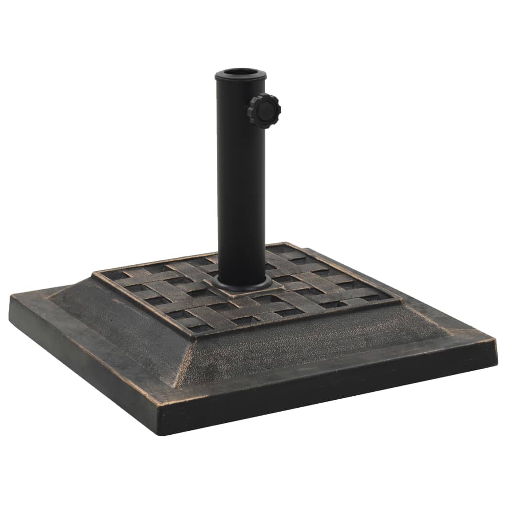 vidaXL Sonnenschirmfuß Rund 13 kg Bronze Polyharz