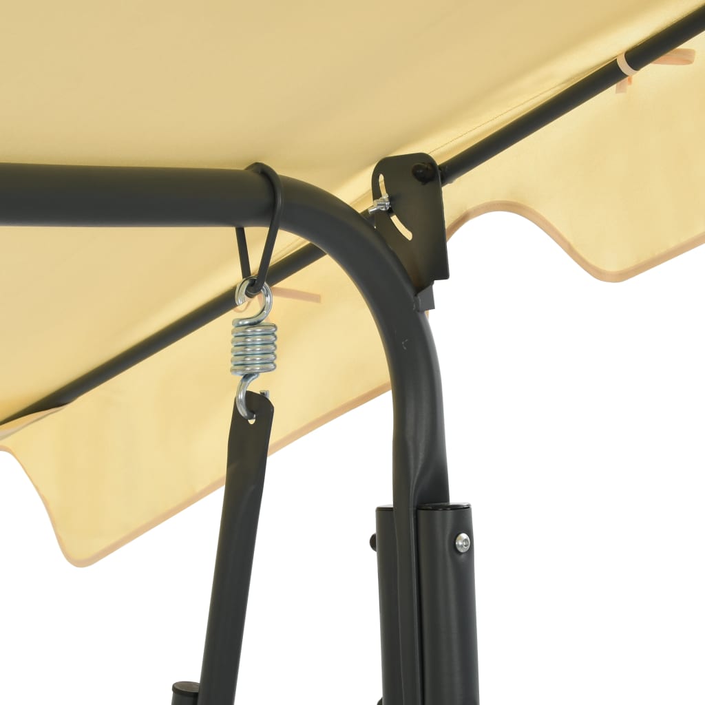 vidaXL Hollywoodschaukel Cremeweiß 170×110×153 cm