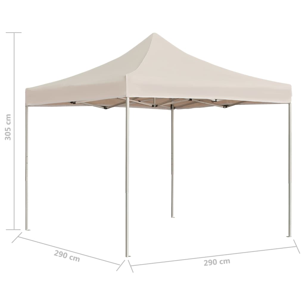 vidaXL Profi-Partyzelt Faltbar Aluminium 3x3 m Creme