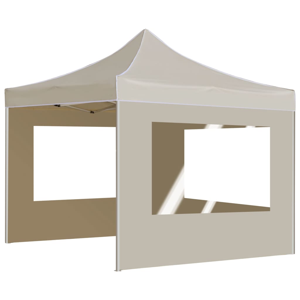 vidaXL Profi-Partyzelt Faltbar mit Wänden Aluminium 3x3 m Creme