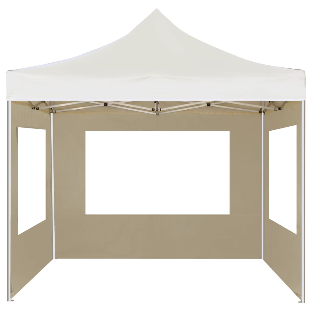 vidaXL Profi-Partyzelt Faltbar mit Wänden Aluminium 3x3 m Creme