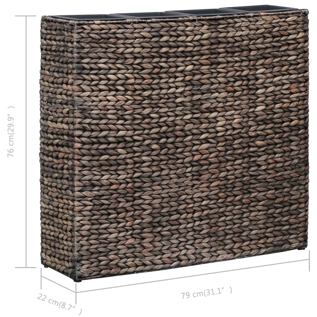 vidaXL Garten-Hochbeet mit 4 Töpfen Wasserhyazinthe Braun