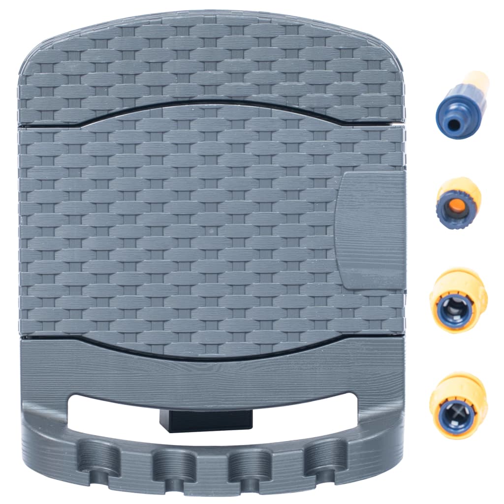 vidaXL Wand-Schlauchtrommel mit Schlauch Anthrazit Kunststoff