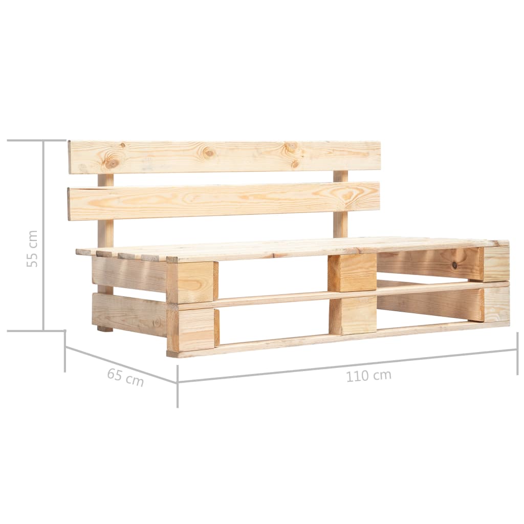 vidaXL Outdoor-Bank Paletten Holz