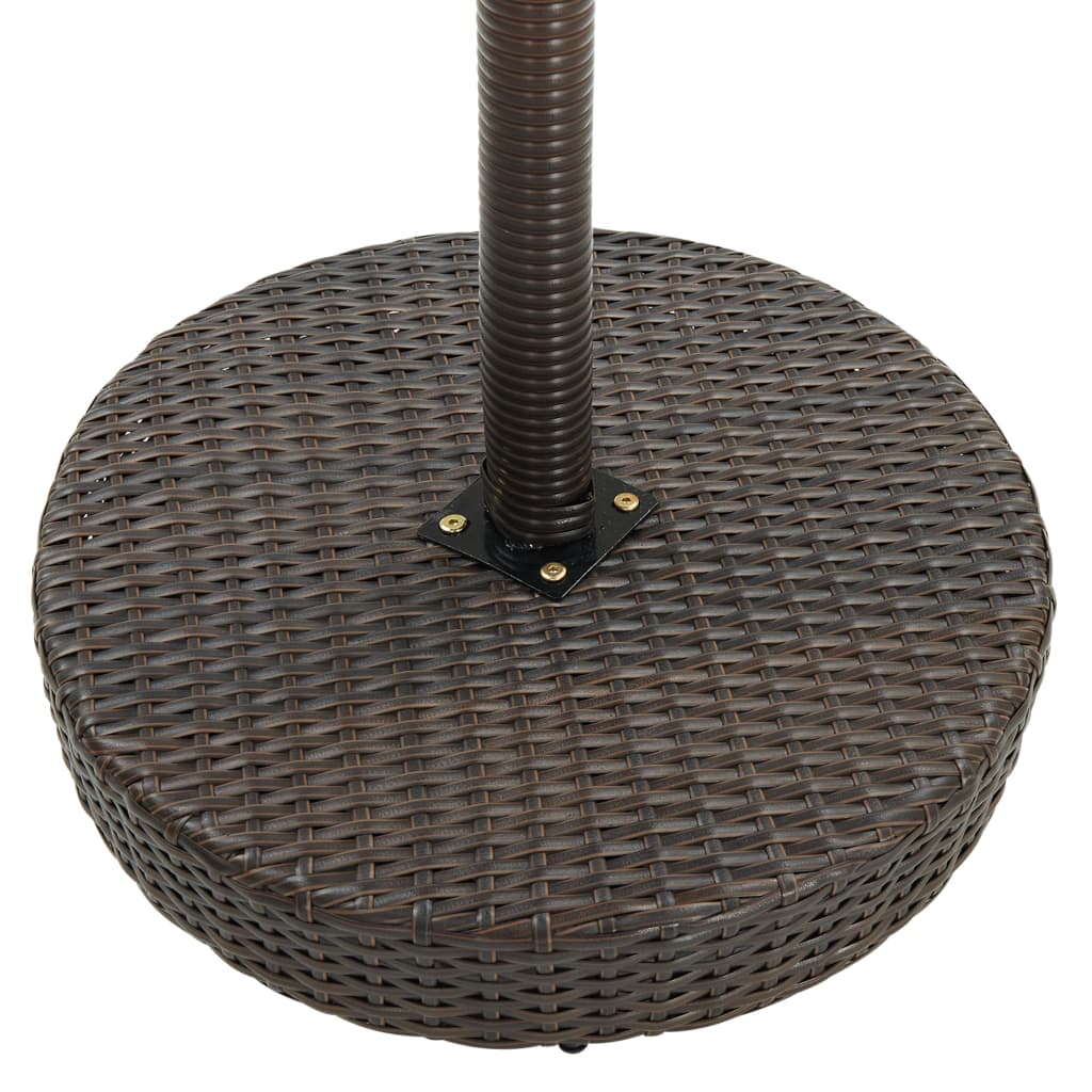 vidaXL Gartentisch Braun 60,5x106 cm Poly Rattan