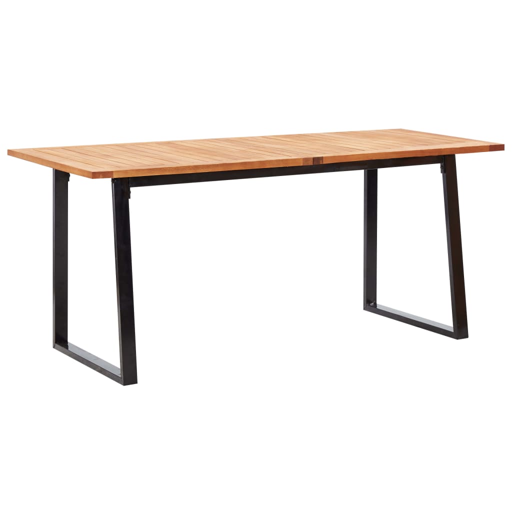 vidaXL 7-tlg. Garten-Essgruppe Poly Rattan und Akazienholz Schwarz