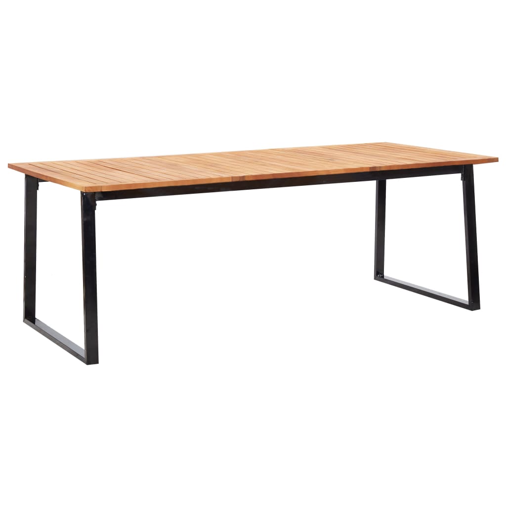 vidaXL 7-tlg. Garten-Essgruppe Poly Rattan und Akazienholz Schwarz