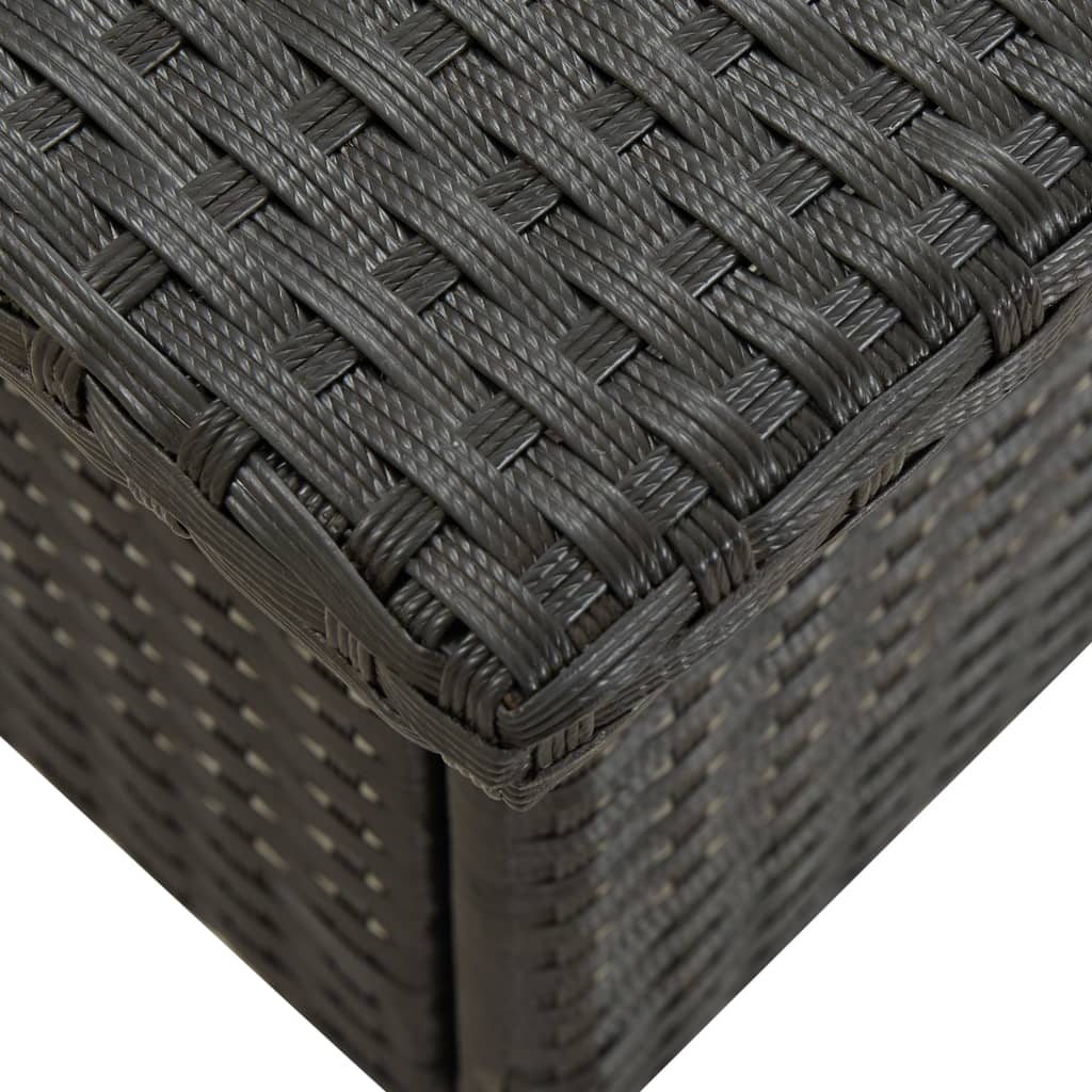 vidaXL Beistelltisch Schwarz 50x50x47 cm Poly Rattan