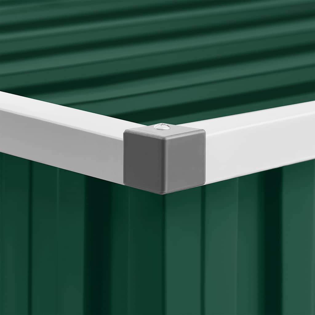 vidaXL Gerätehaus Grün 195x198x159 cm Verzinkter Stahl