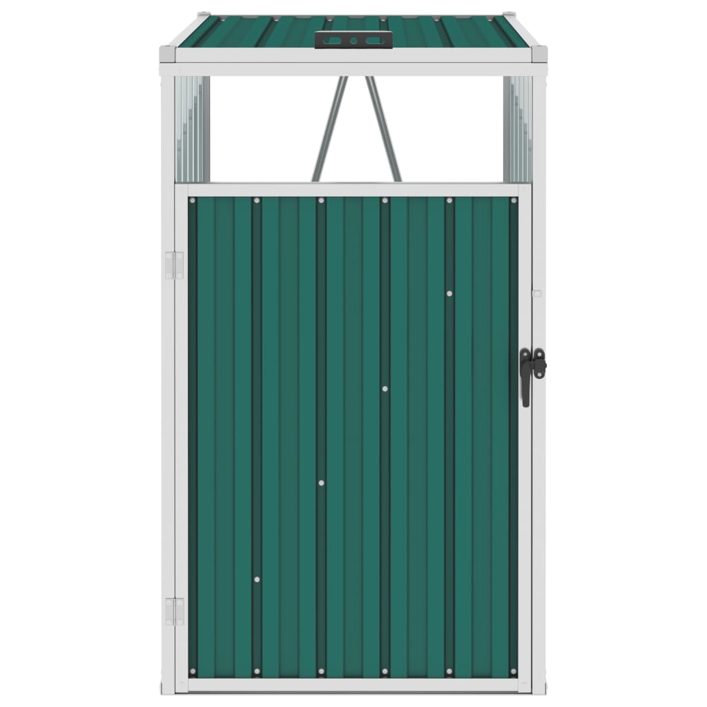 vidaXL Mülltonnenbox Grün 72×81×121 cm Stahl