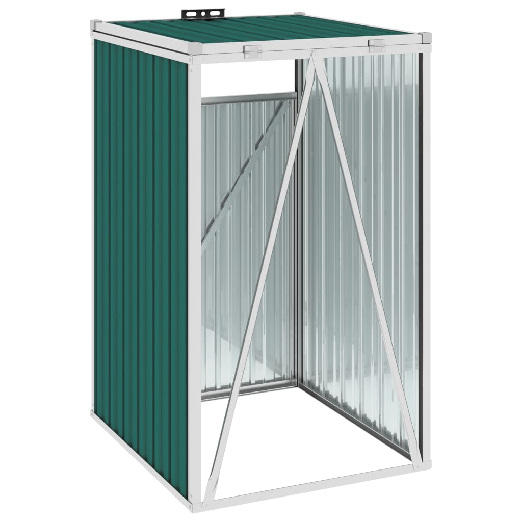 vidaXL Mülltonnenbox Grün 72×81×121 cm Stahl