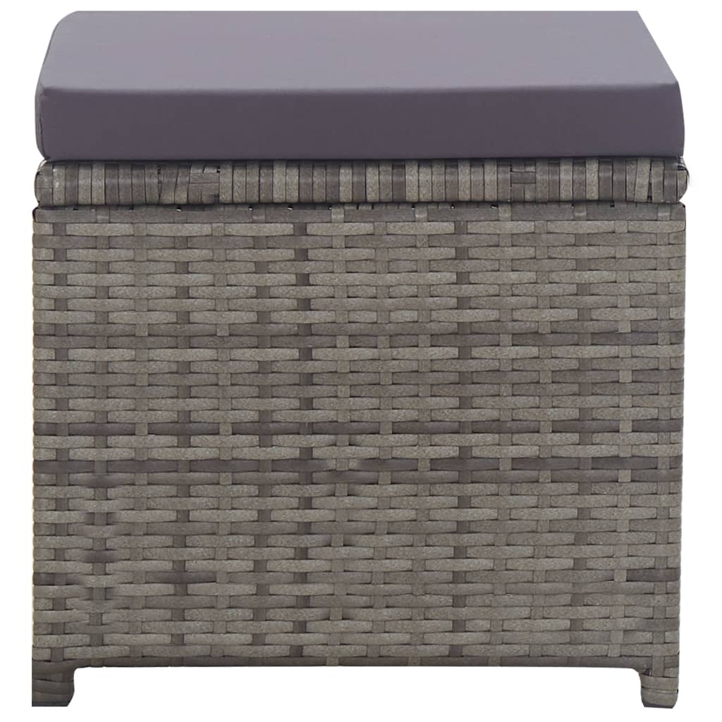 vidaXL 5-tlg. Garten-Essgruppe Poly Rattan Akazie Massivholz Anthrazit