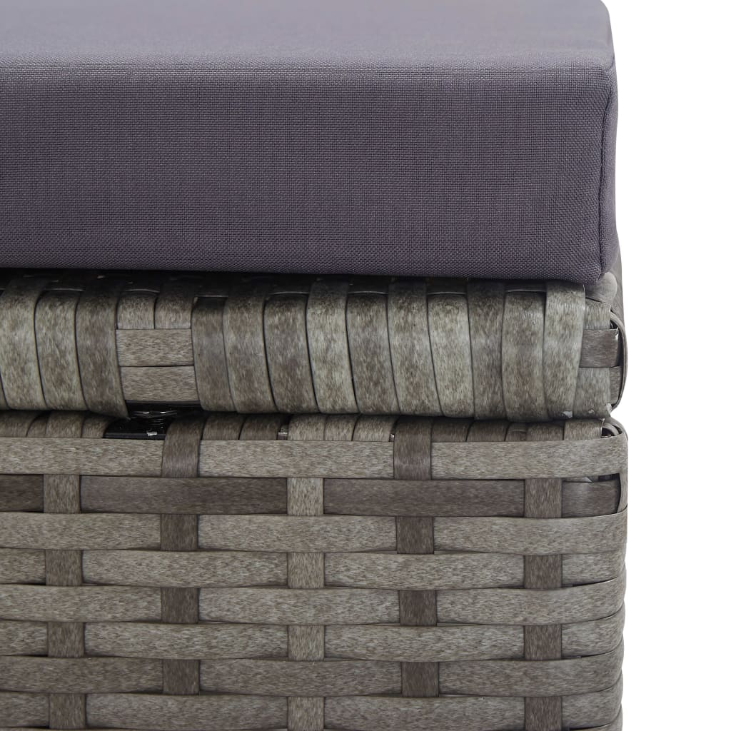 vidaXL 5-tlg. Garten-Essgruppe Poly Rattan Akazie Massivholz Anthrazit