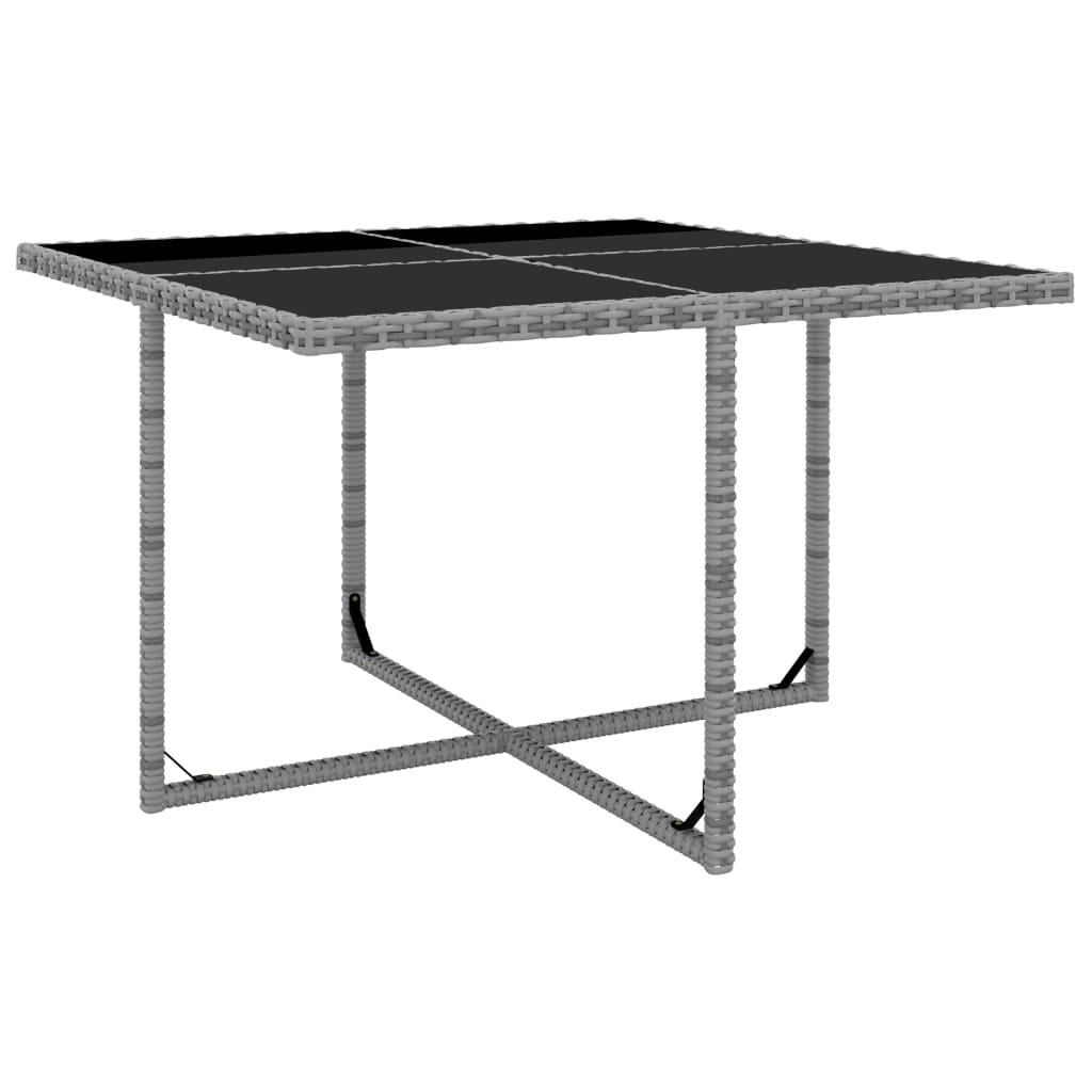 vidaXL 9-tlg. Garten-Essgruppe mit Auflagen Poly Rattan Anthrazit