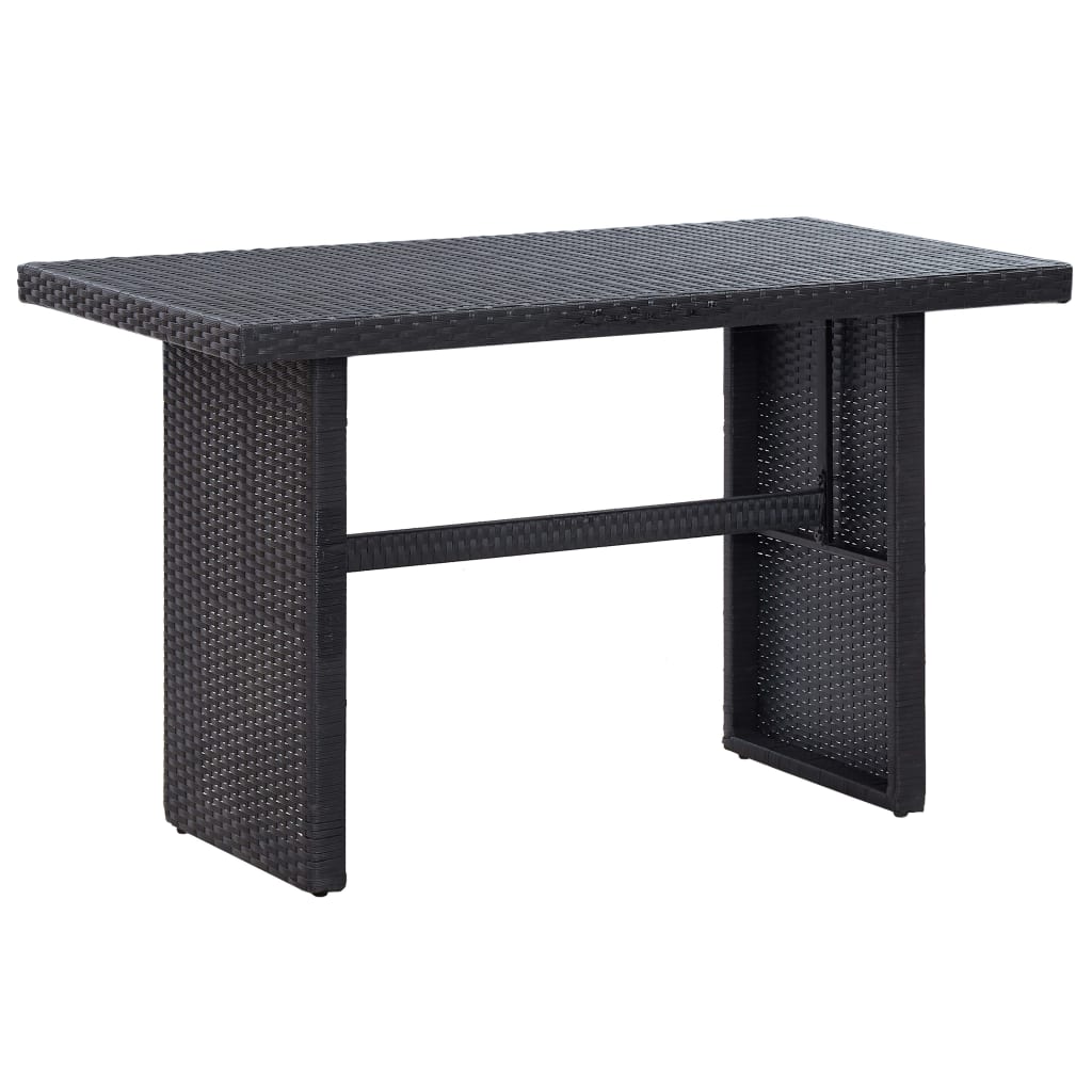 vidaXL 3-tlg. Garten-Lounge-Set mit Auflagen Poly Rattan Schwarz